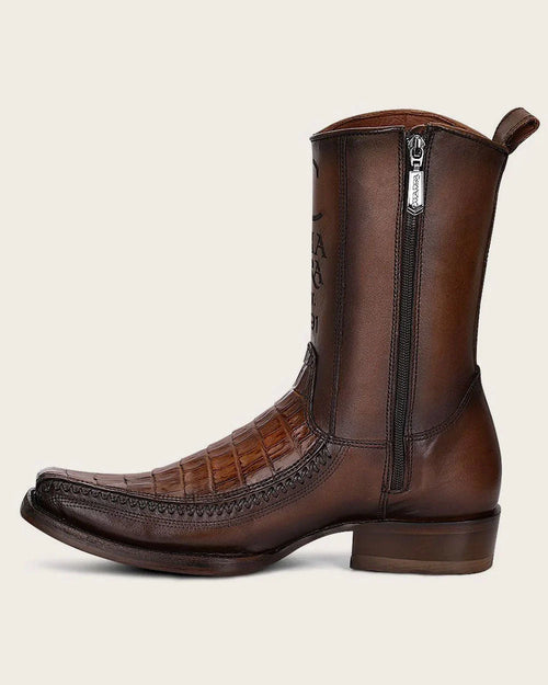 Botas cowboy de piel de Caiman color café