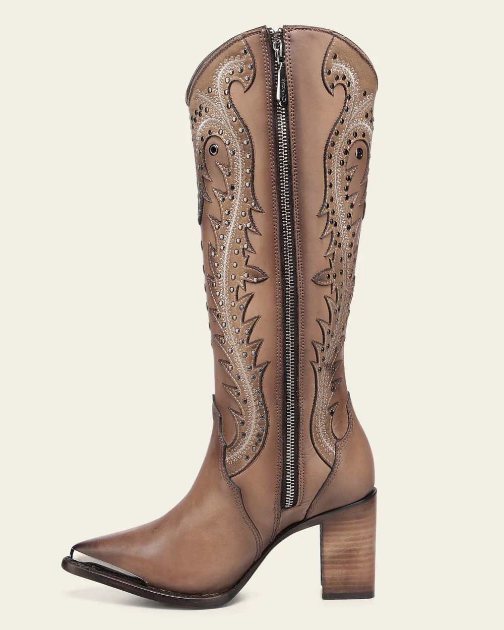 Botas Western Altas Pintadas a Mano Cuero Azul
