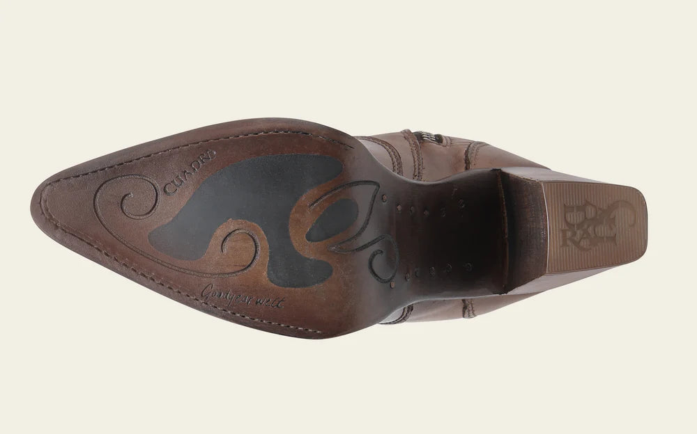 Botas Western Altas Pintadas a Mano Cuero Azul