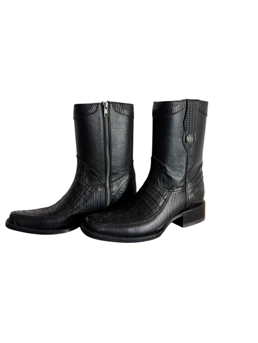 El Malcreado Botas Orion Cocodrilo Color Negro