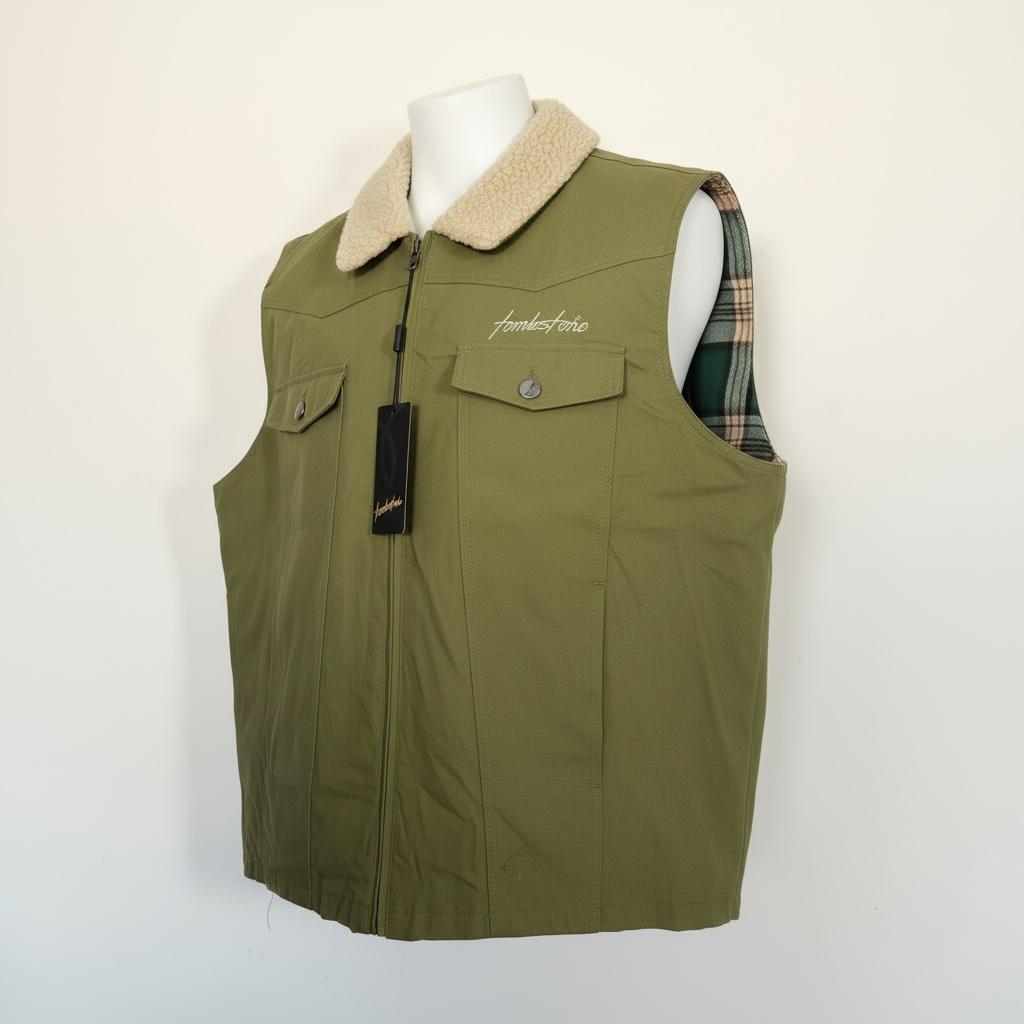 Tombstone Men's Canvas Vest- Olive