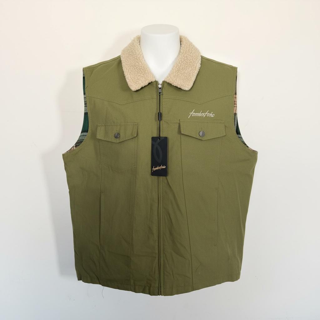 Tombstone Men's Canvas Vest- Olive
