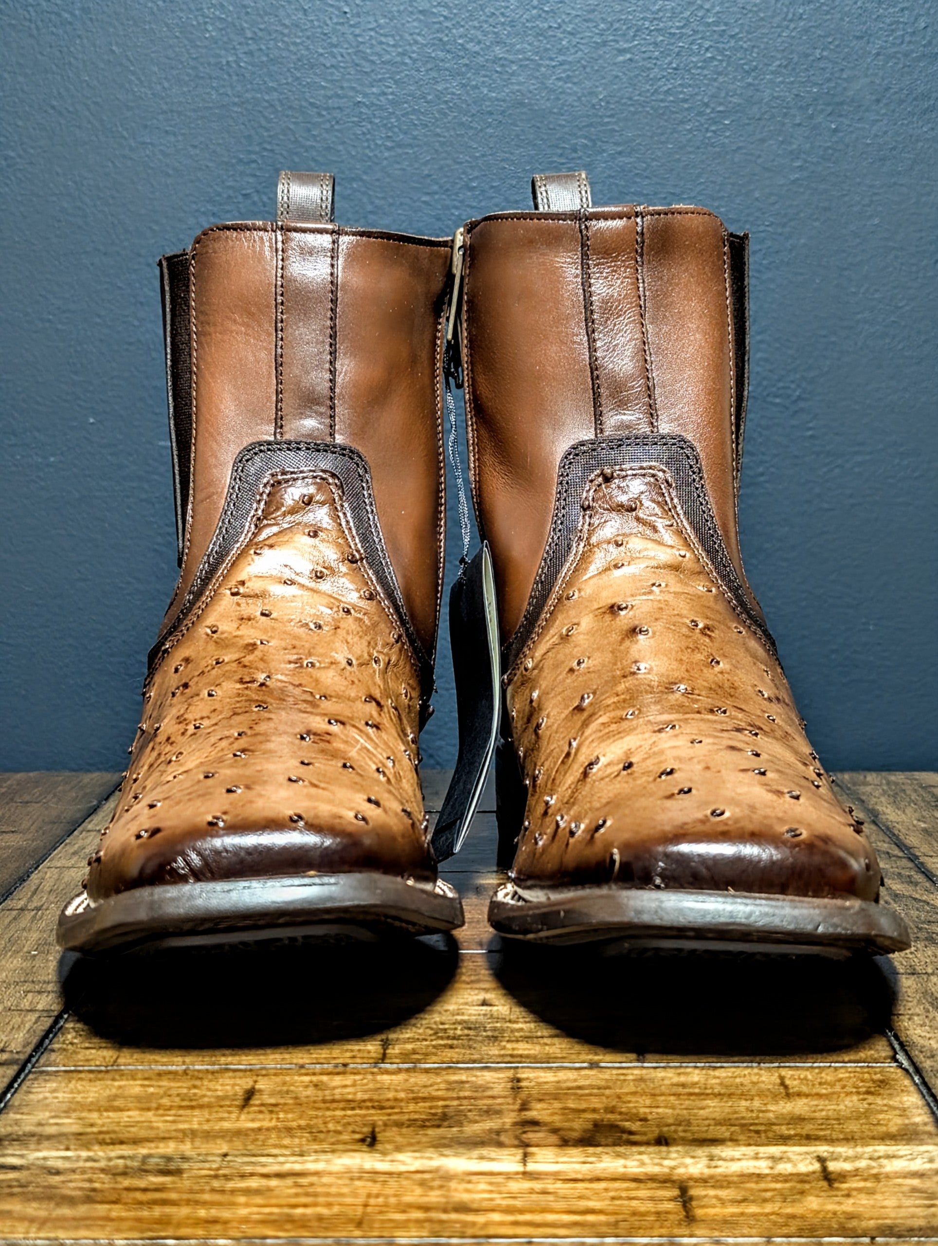 Botines Cuadra para Hombre en piel de Avestruz