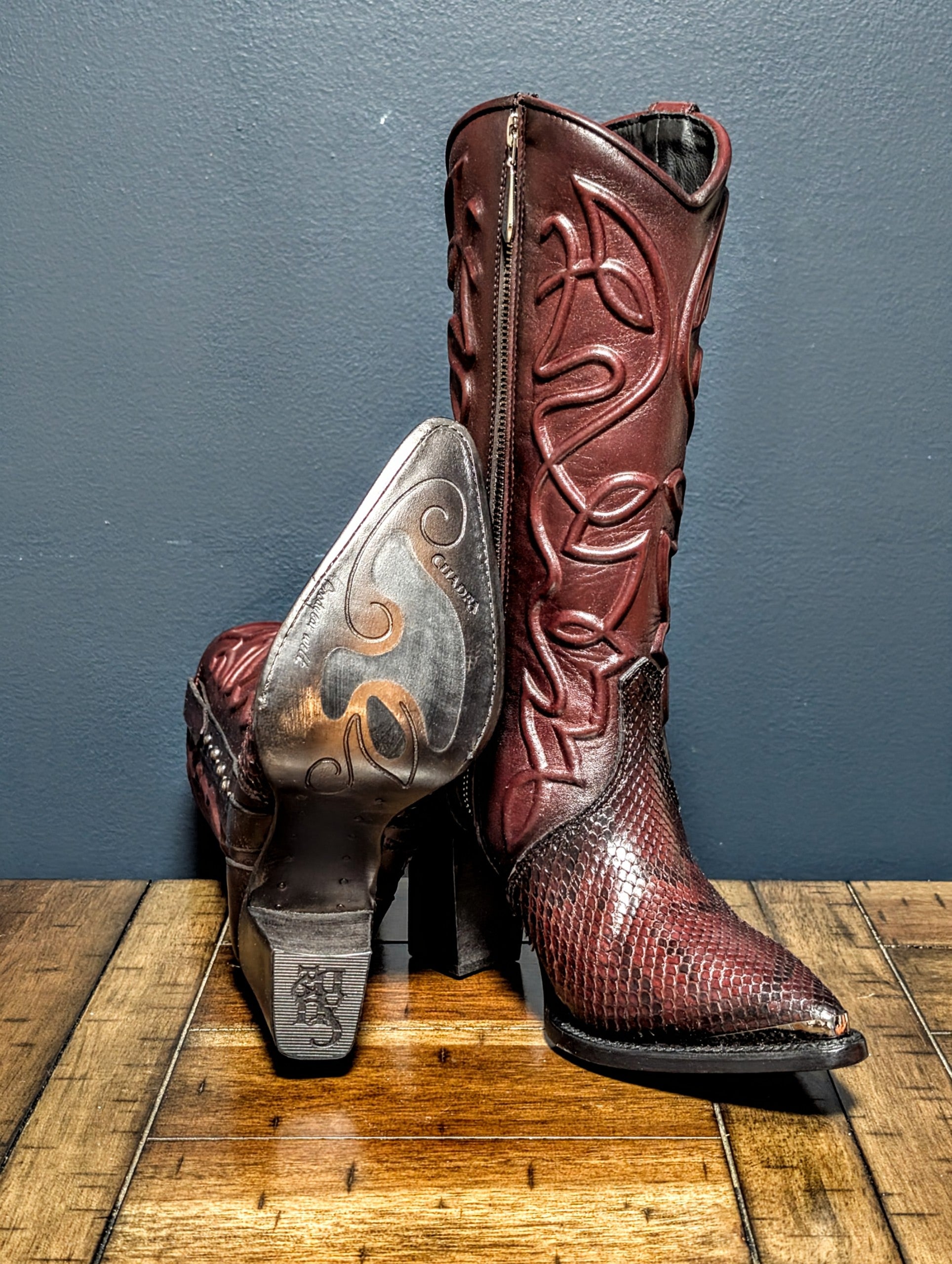 Botas en Piel de Pitón para Dama