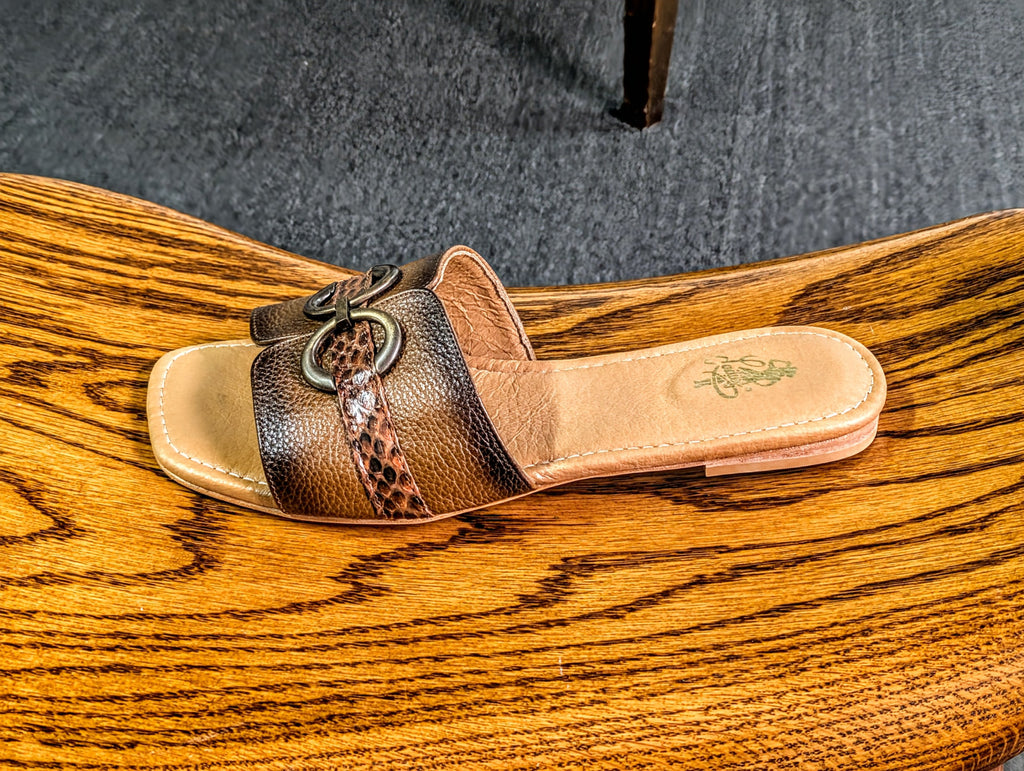 Sandalias para dama modelo Mallorca en Pitón Miel