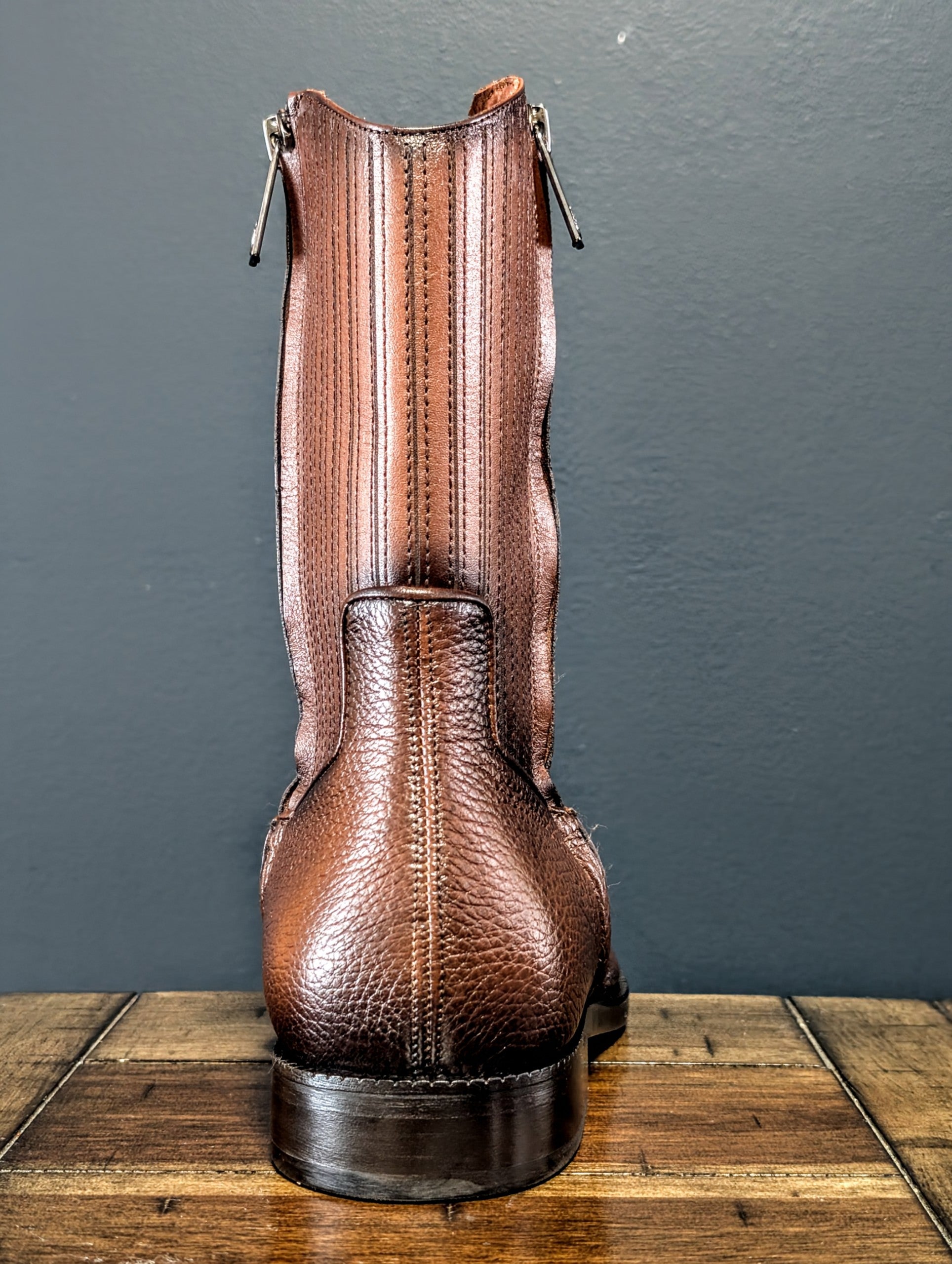 Botines Cuadra en Piel De Venado Color Cafe