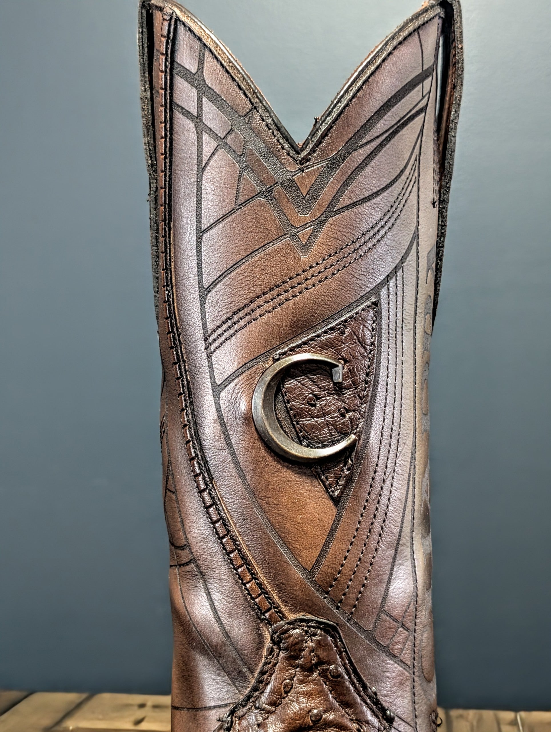 Botas en Piel de Avestruz Punta Chihuahua