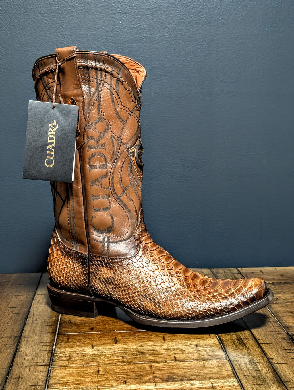 Botas en piel de Pitón Color Miel