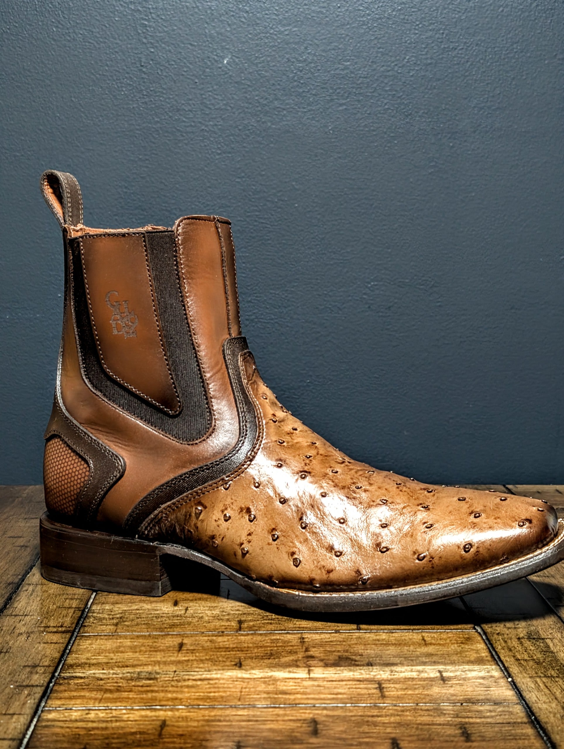 Botines Cuadra para Hombre en piel de Avestruz