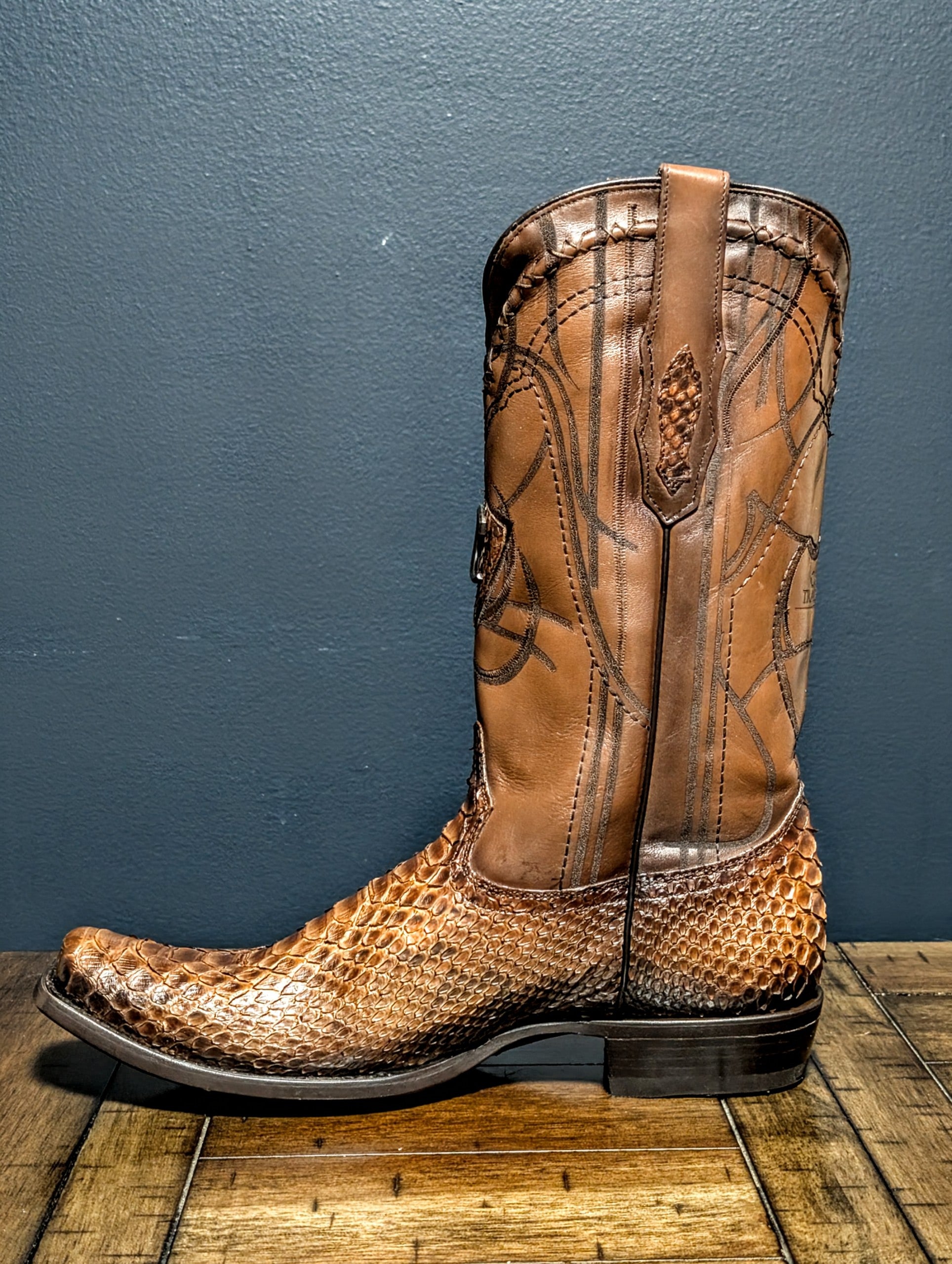 Botas en piel de Pitón Color Miel