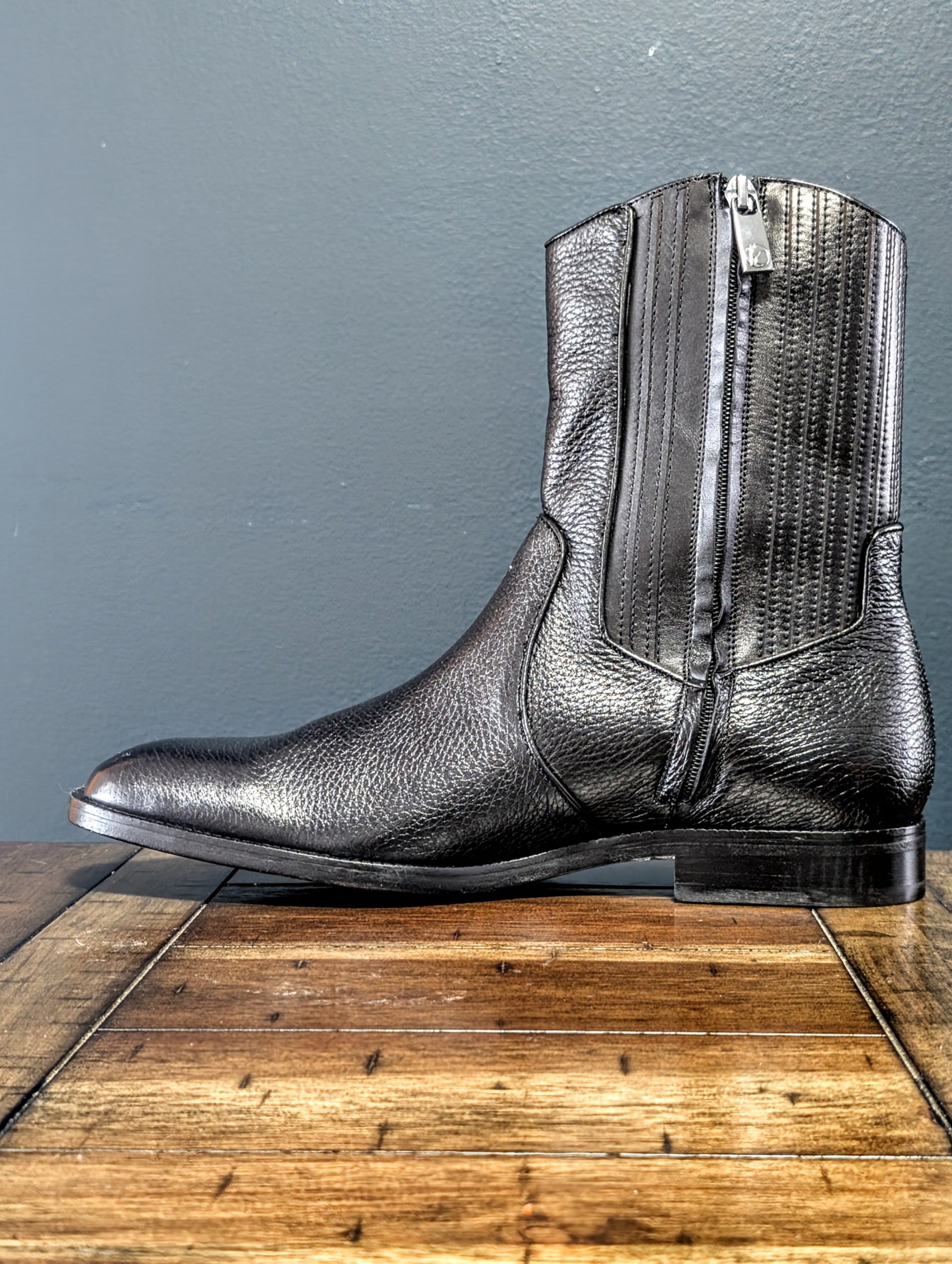 Botines Cuadra De Venado Color Negro