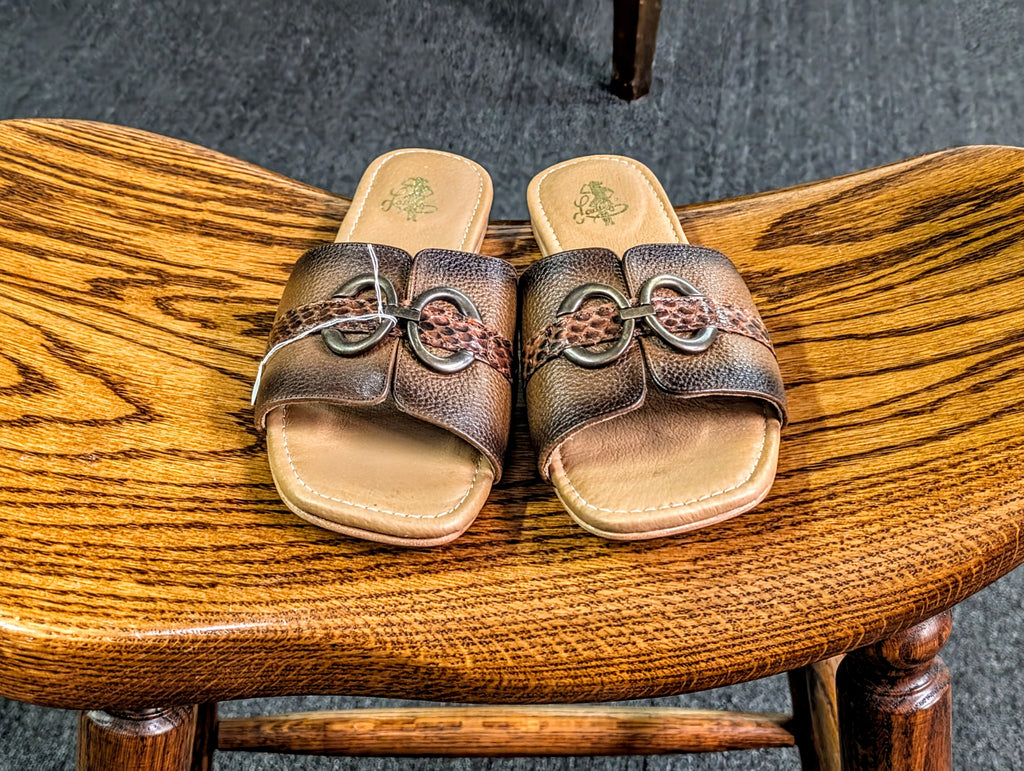 Sandalias para dama modelo Mallorca en Pitón Miel