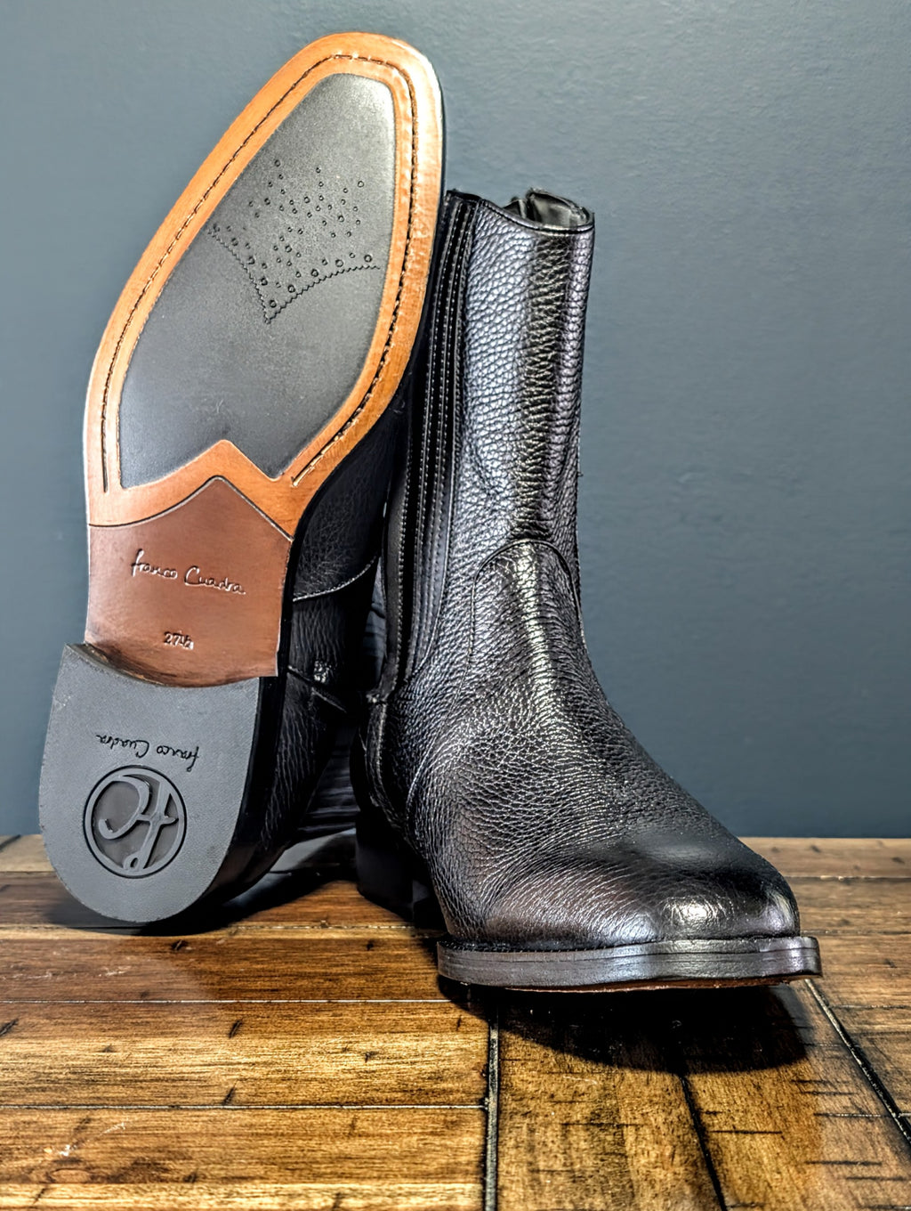 Botines Cuadra De Venado Color Negro