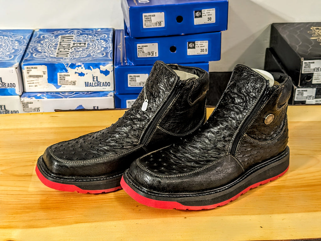 El Malcreado Tenis Macho Avestruz Suela Roja