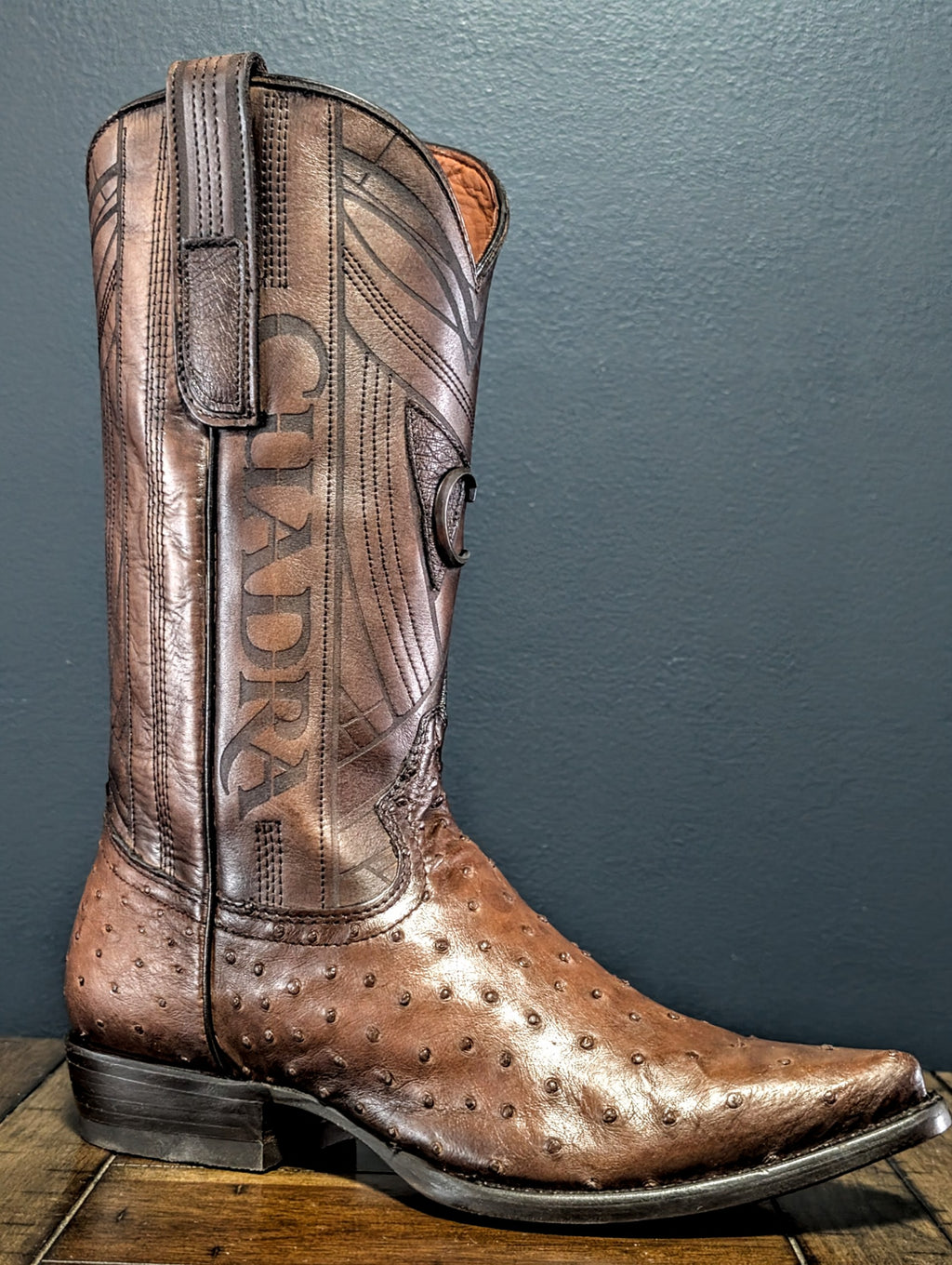 Botas en Piel de Avestruz Punta Chihuahua