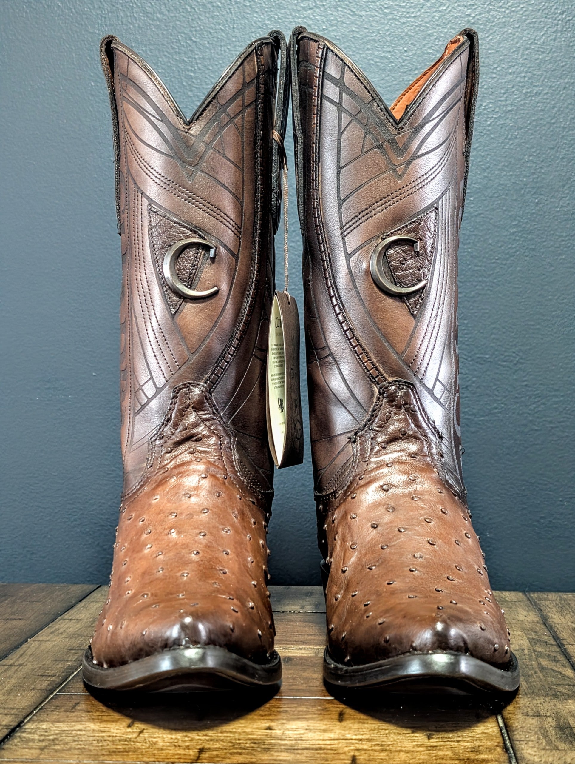 Botas en Piel de Avestruz Punta Chihuahua