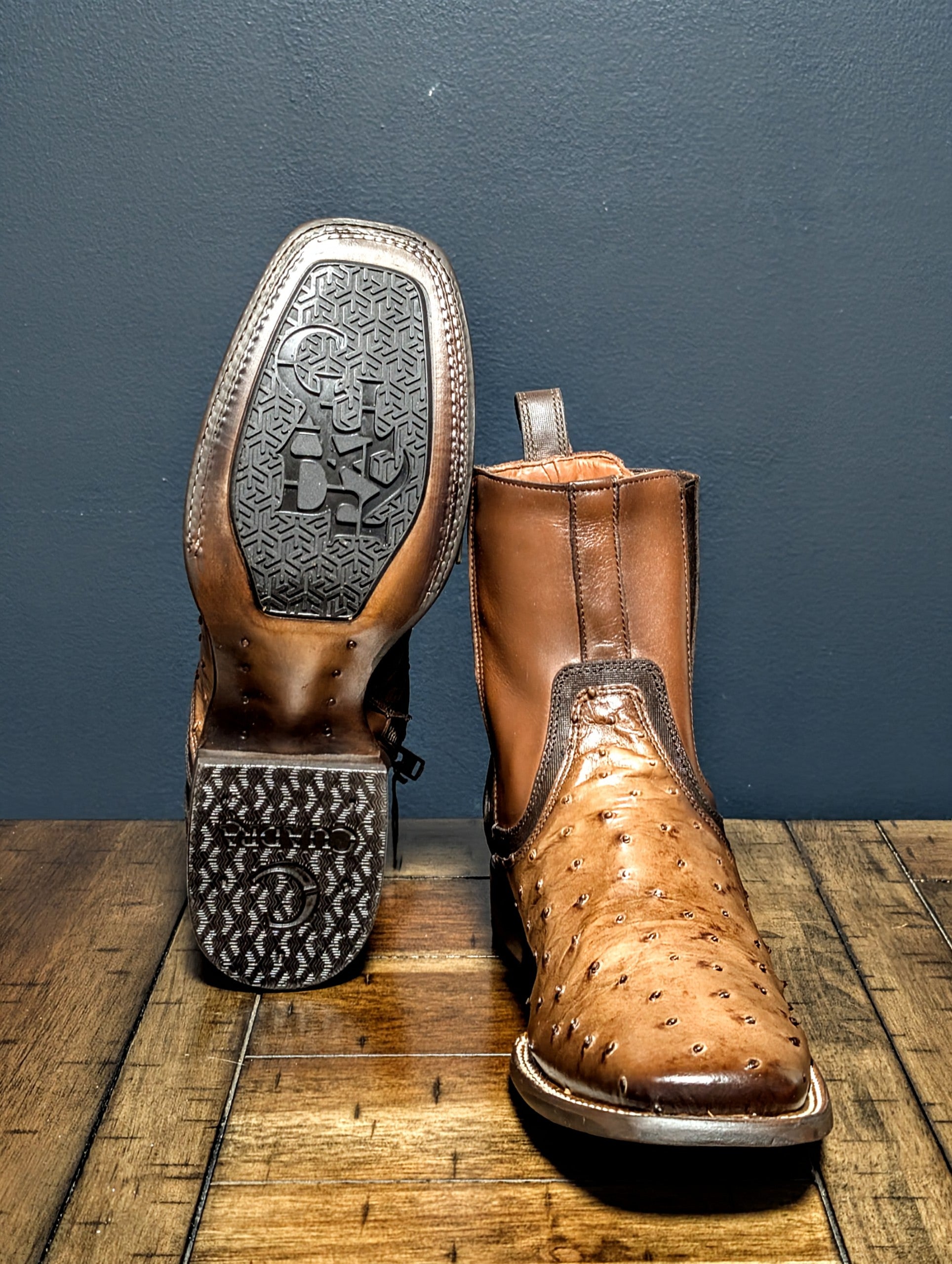 Botines Cuadra para Hombre en piel de Avestruz