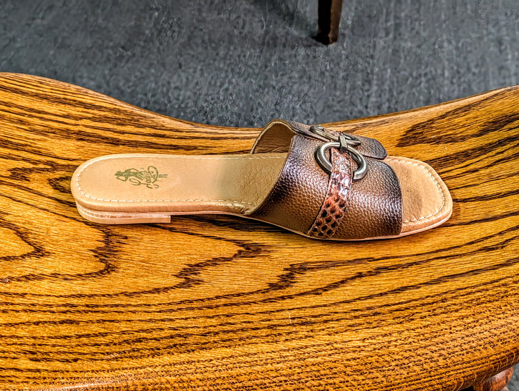 Sandalias para dama modelo Mallorca en Pitón Miel