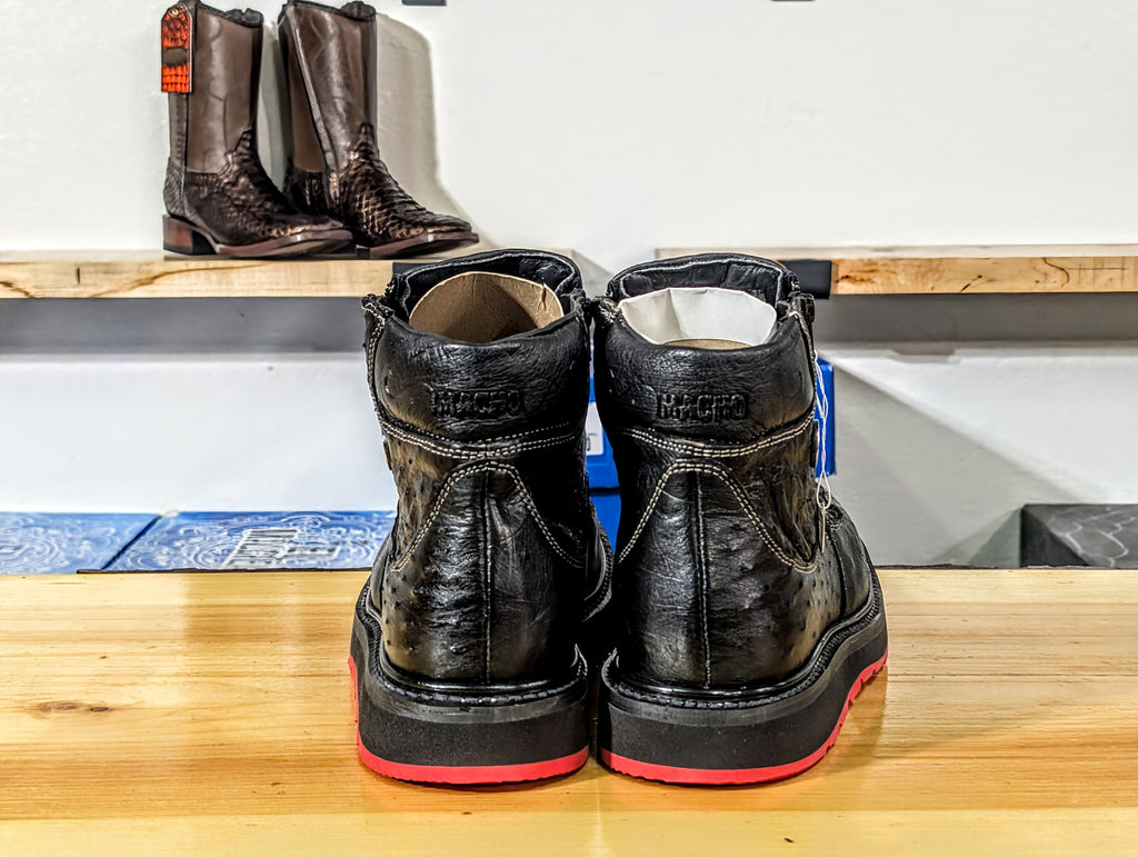 El Malcreado Tenis Macho Avestruz Suela Roja