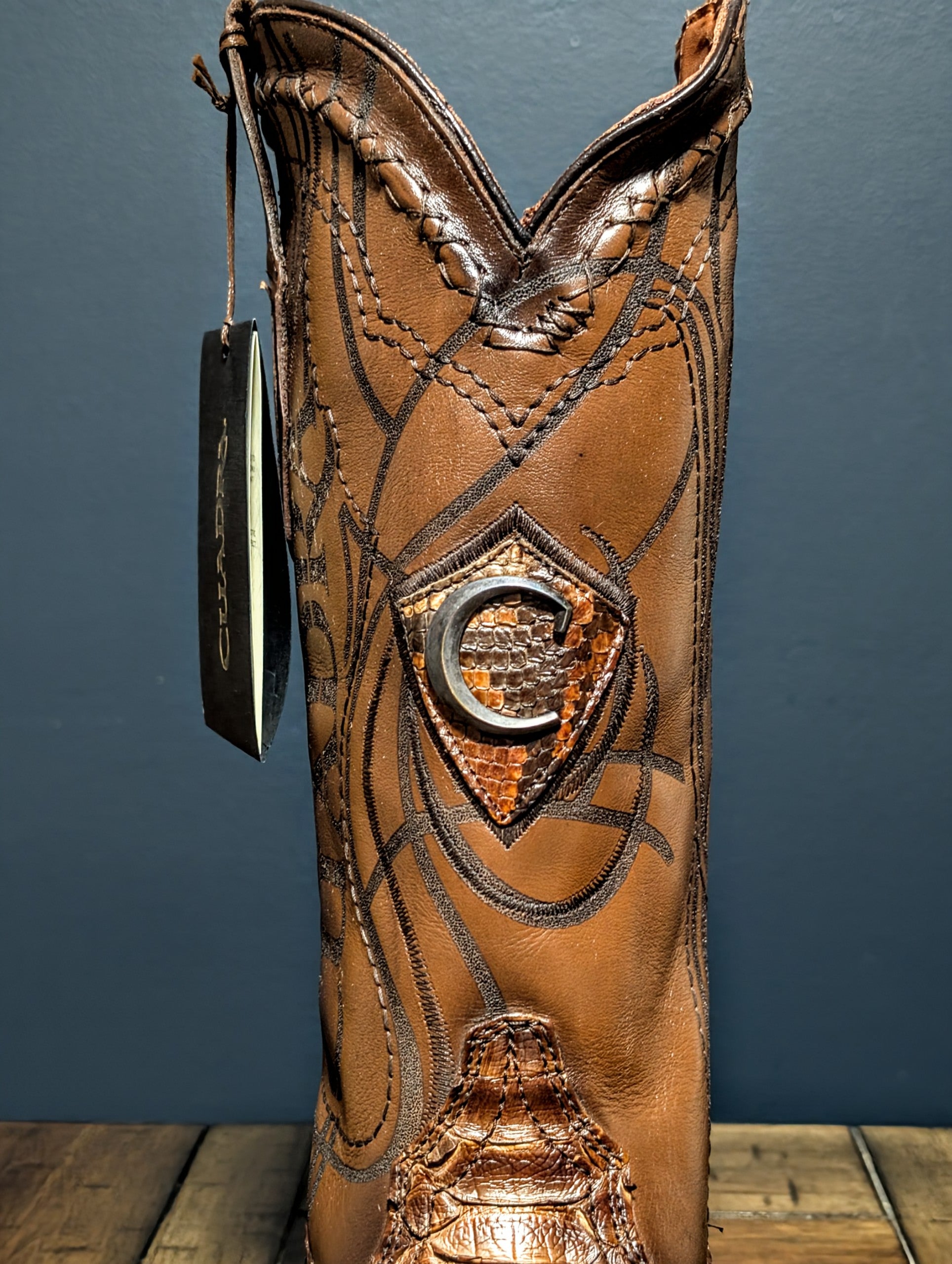 Botas en piel de Pitón Color Miel